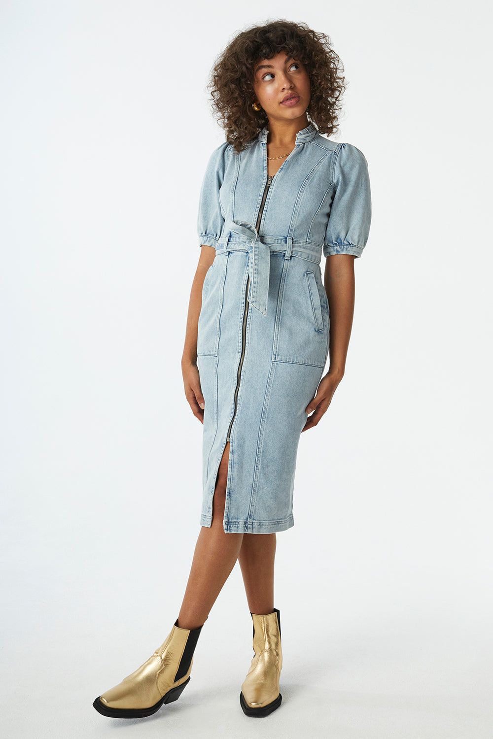 Heavy Washed Denim Dress Scamp & Dude Heavy Washed Denim Dress Scamp & Dude