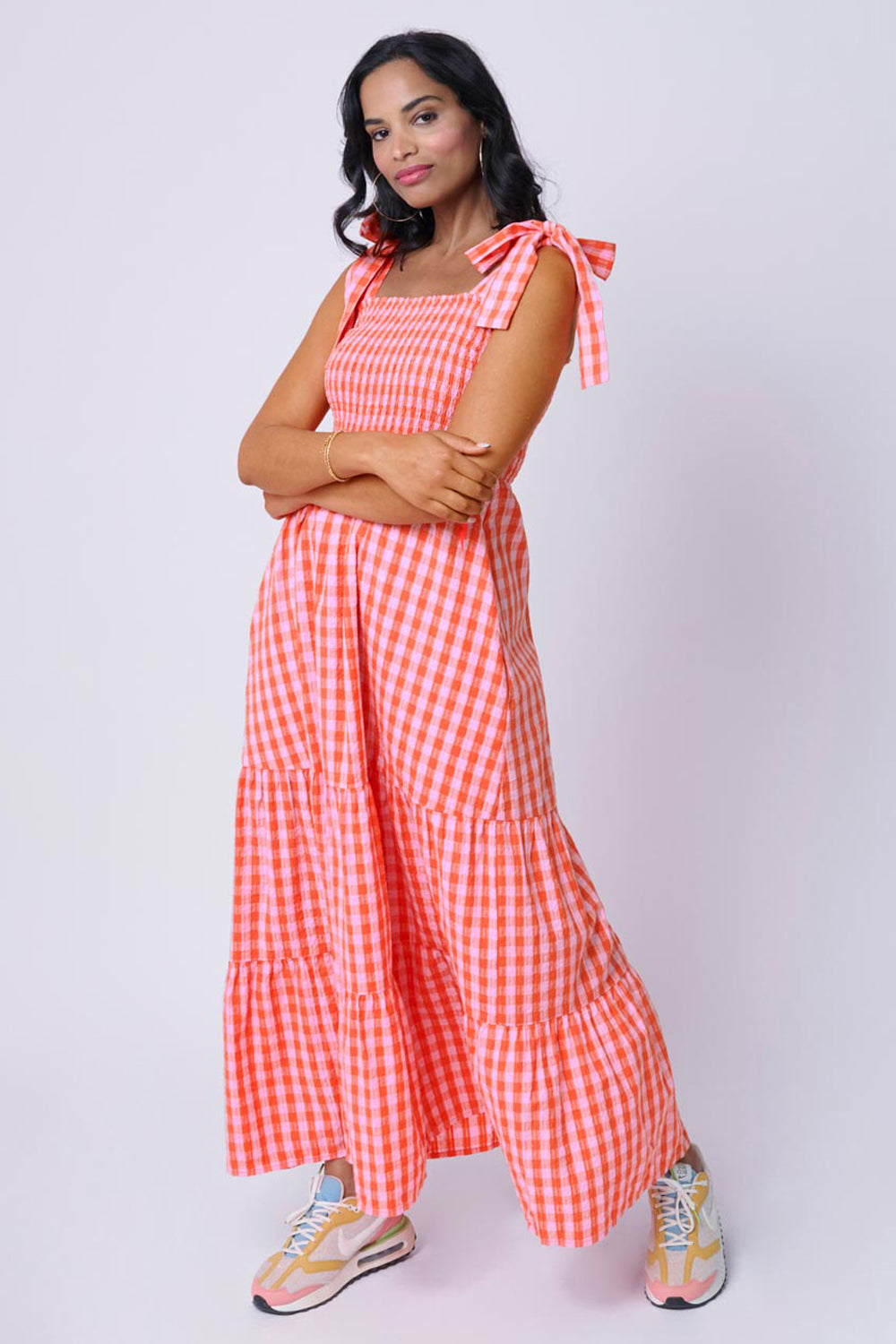 Red on sale gingham sundress