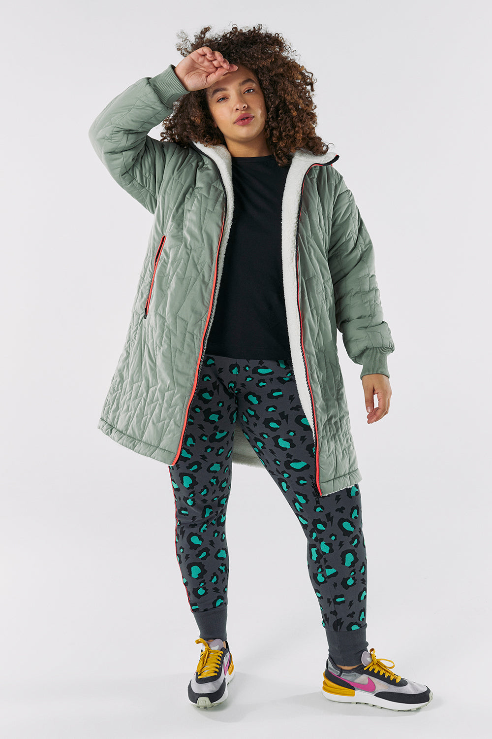 Adults Reversible Quilted Coat Khaki Lightning Bolt Scamp Dude adults-reversible-quilted-coat-khaki-lightning-bolt-scamp-dude
