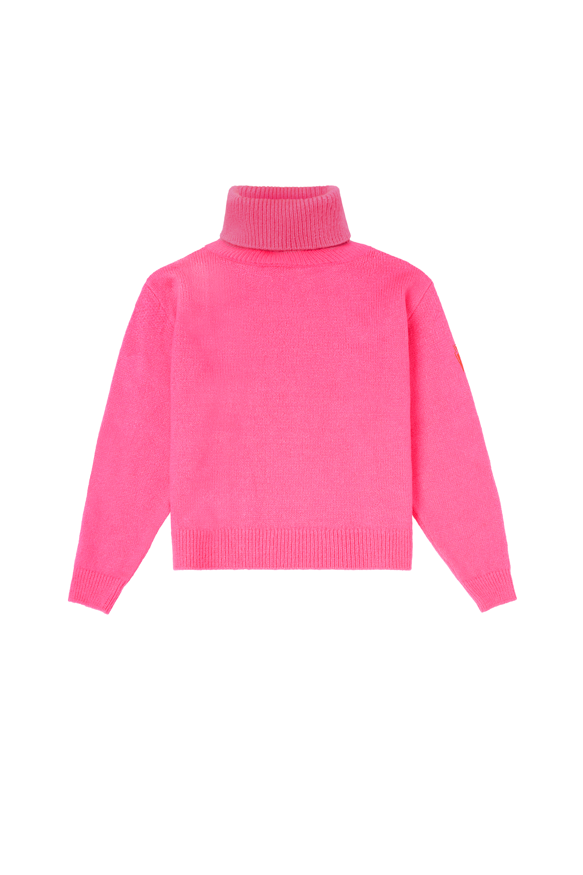 Scamp and Dude Pink Turtle Neck Knitted Jumper | Product image of Pink Turtle Neck Knitted Jumper on white background