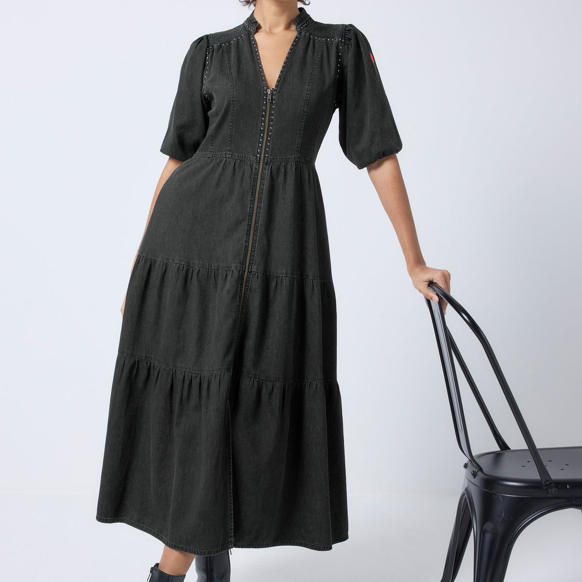 Sriped Denim Dress