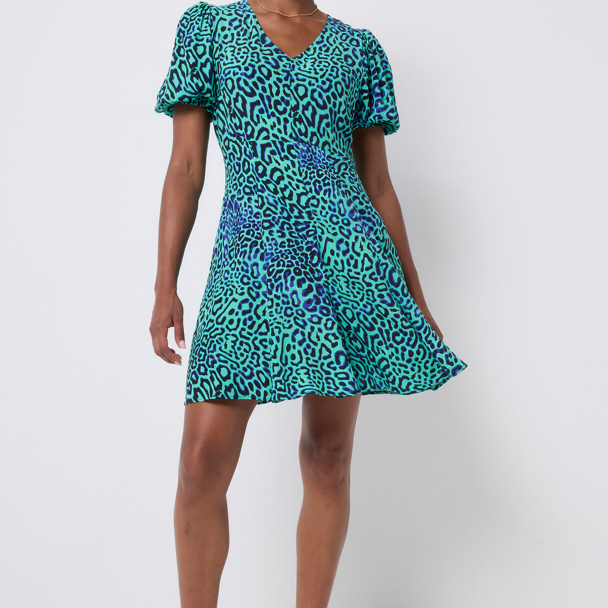 Skater Dress Animal Print Green Dress Green With Black Leopard Ray Short Skater Dress Scamp Dude Skater Dress Animal Print Green Dress Green With Black Leopard Ray Short Skater Dress Scamp Dude