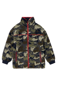 Khaki and Navy Camo Fleece Jacket
