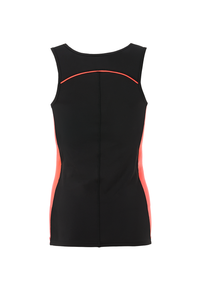 Black with Neon Coral Lightweight Active Vest