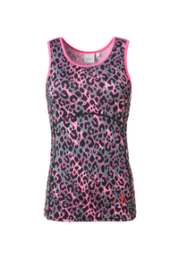 Khaki with Pink and Black Shadow Leopard Lightweight Active Vest