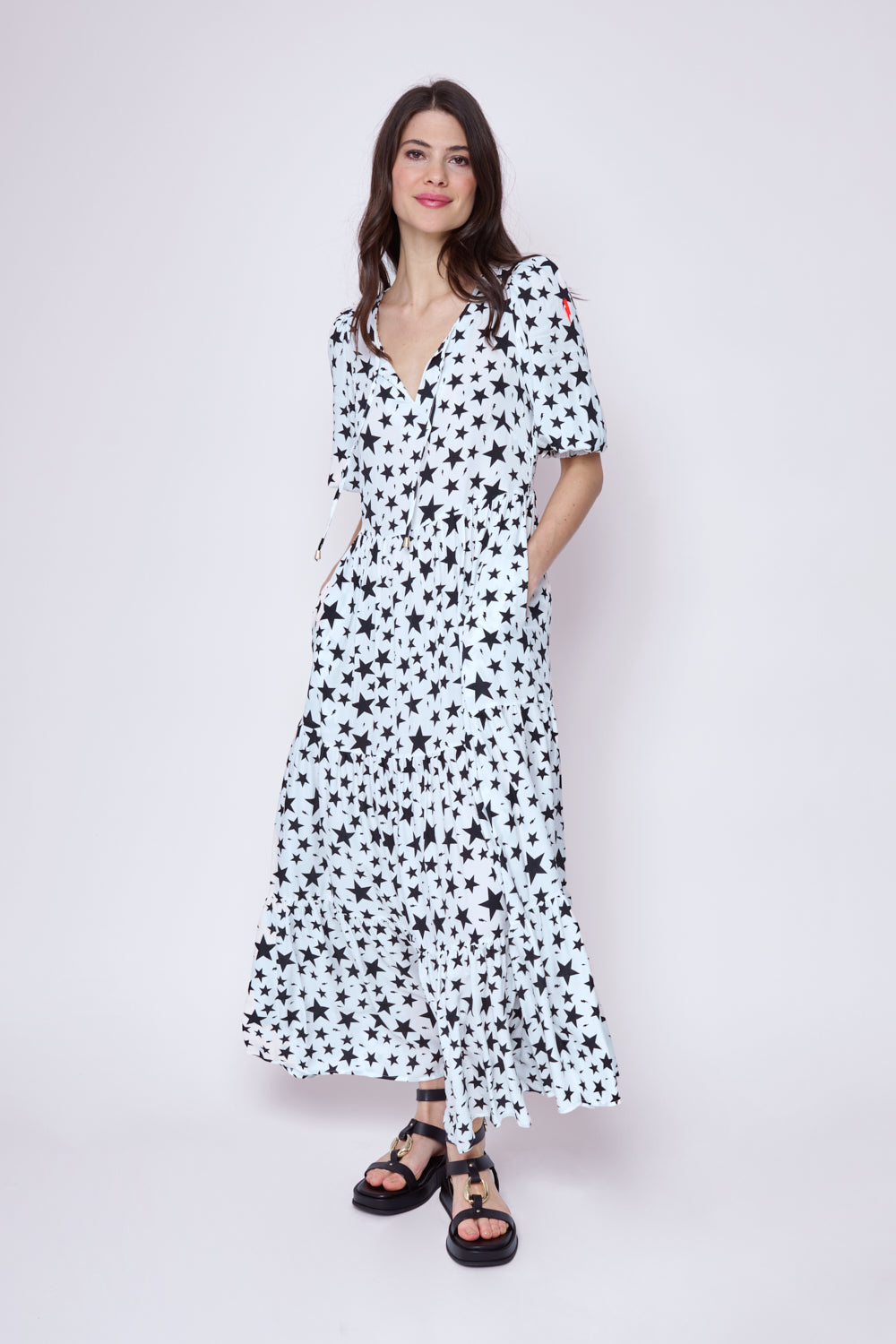 Star print maxi on sale dress