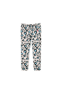 Kids Grey with Blue Snow Leopard Joggers