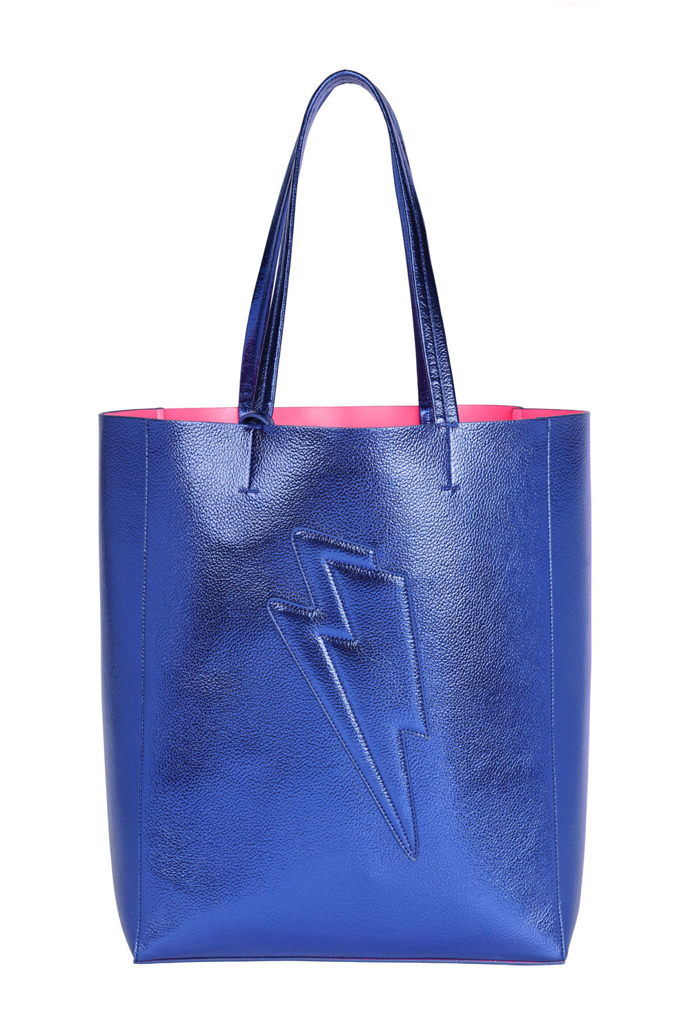 Pink metallic outlet tote bag