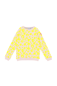 Kids Blush with Yellow Leopard Sweatshirt