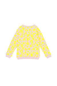 Kids Blush with Yellow Leopard Sweatshirt