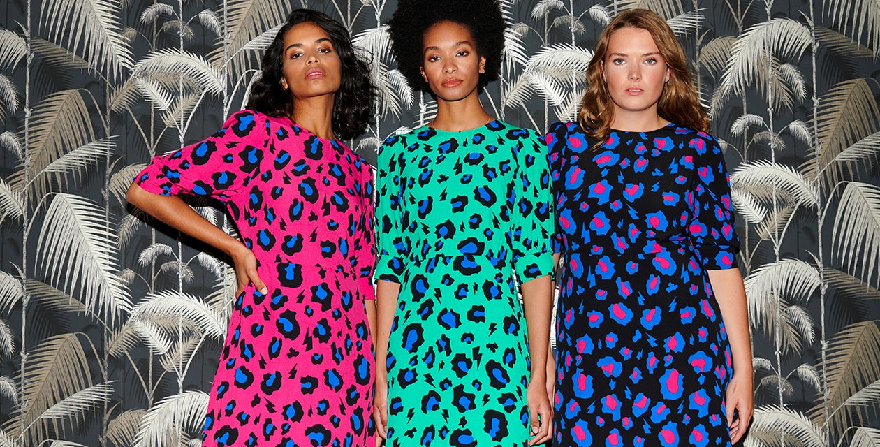 Bright Leopard Print Dresses