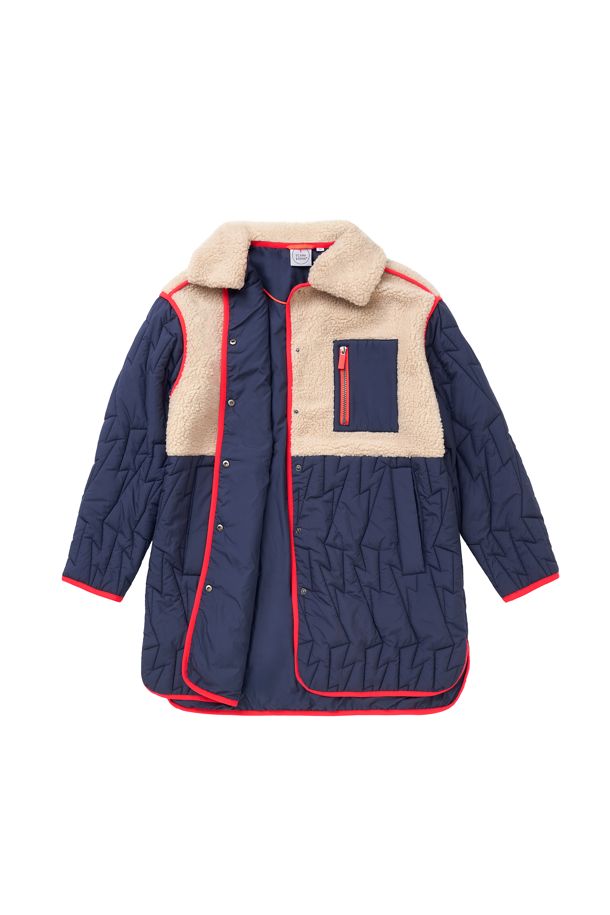 Navy borg coat online