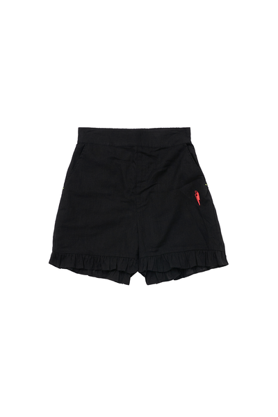 Black Frill Hem Shorts Scamp & Dude