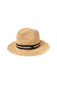 Natural with Black Stripe Straw Hat