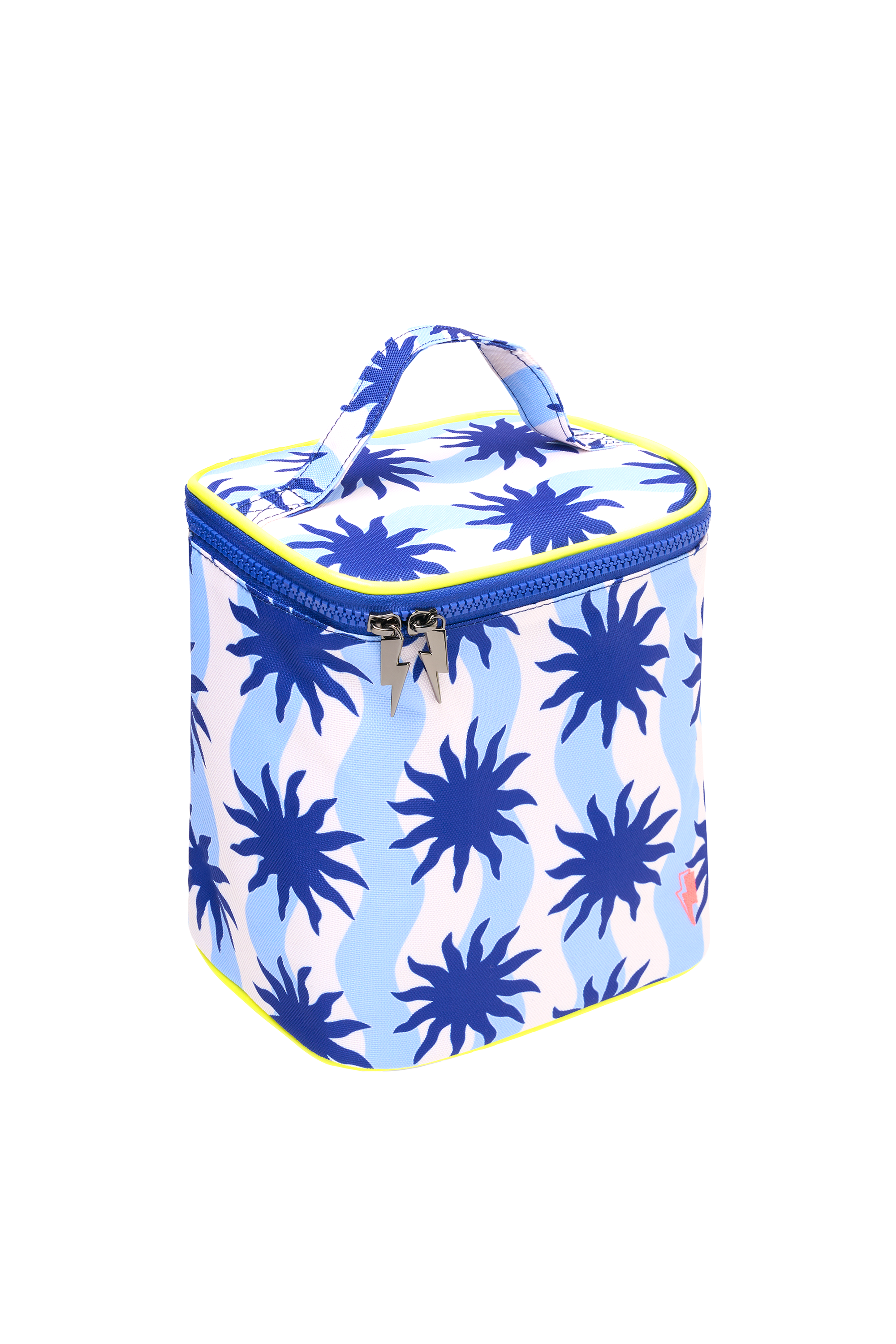 Scamp and Dude Blue with Cream Wiggle Sunstar Lunch Bag | Product image of Blue with Cream Wiggle Sunstar Lunch Bag on white background