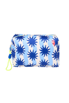Scamp and Dude Blue Sunstar Cosmetic Bag | Blue Sunstar Cosmetic Bag on a white background.