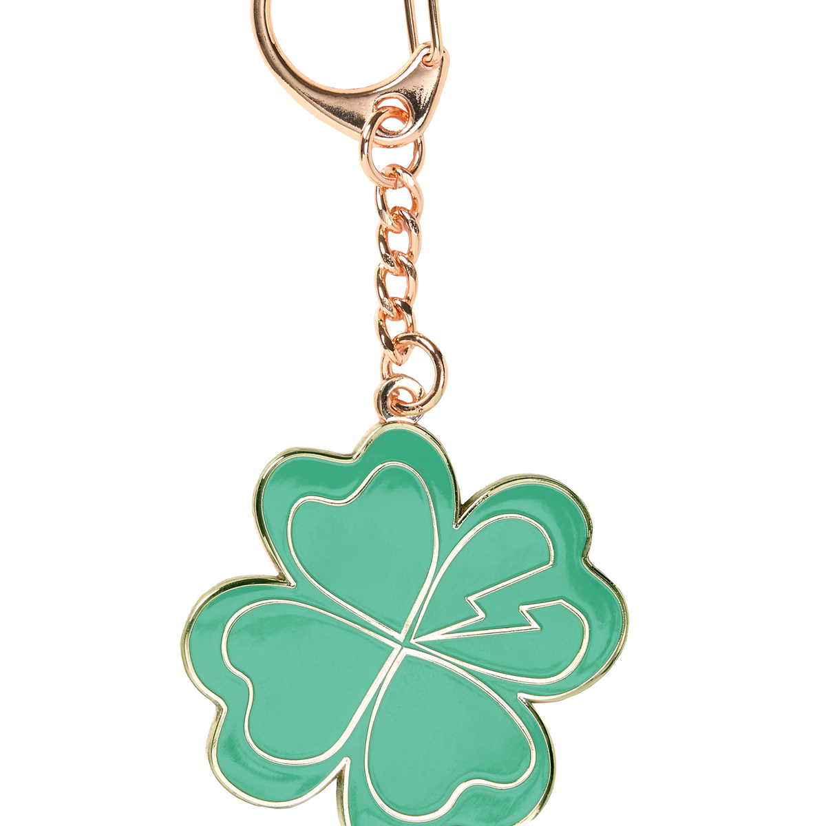 Green Clover Metal Keyring Scamp & Dude