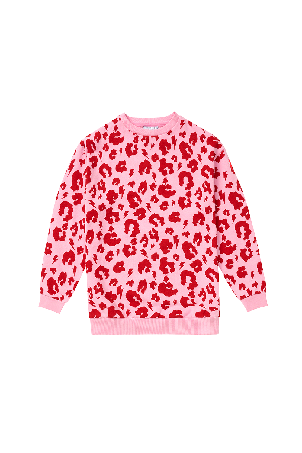 Kids Pink with Red Leopard Oversized Sweatshirt Scamp & Dude