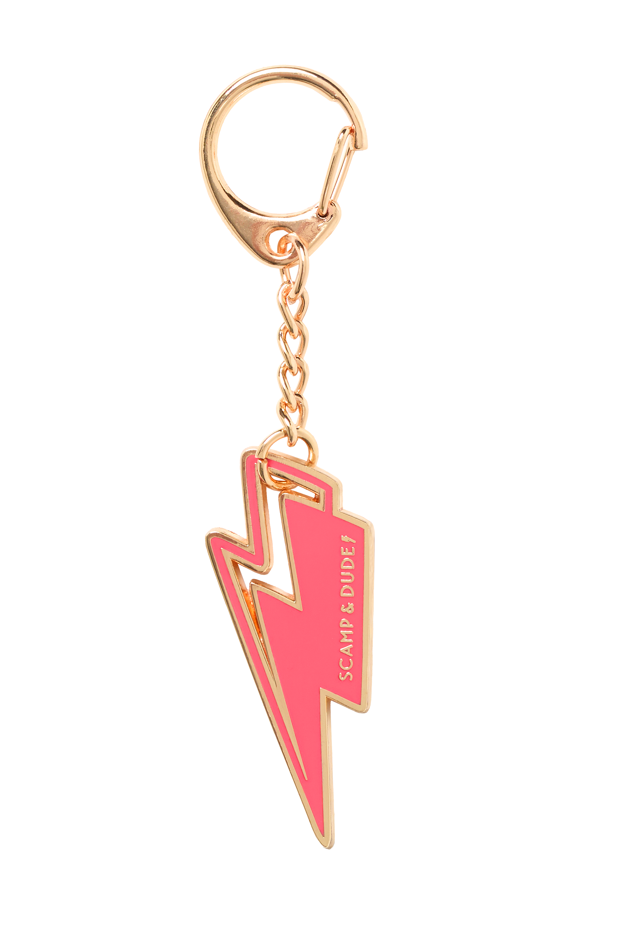 Coral Bolt Metal Keyring Scamp & Dude