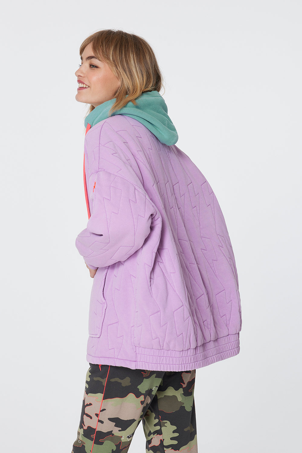 Lilac bomber jacket best sale