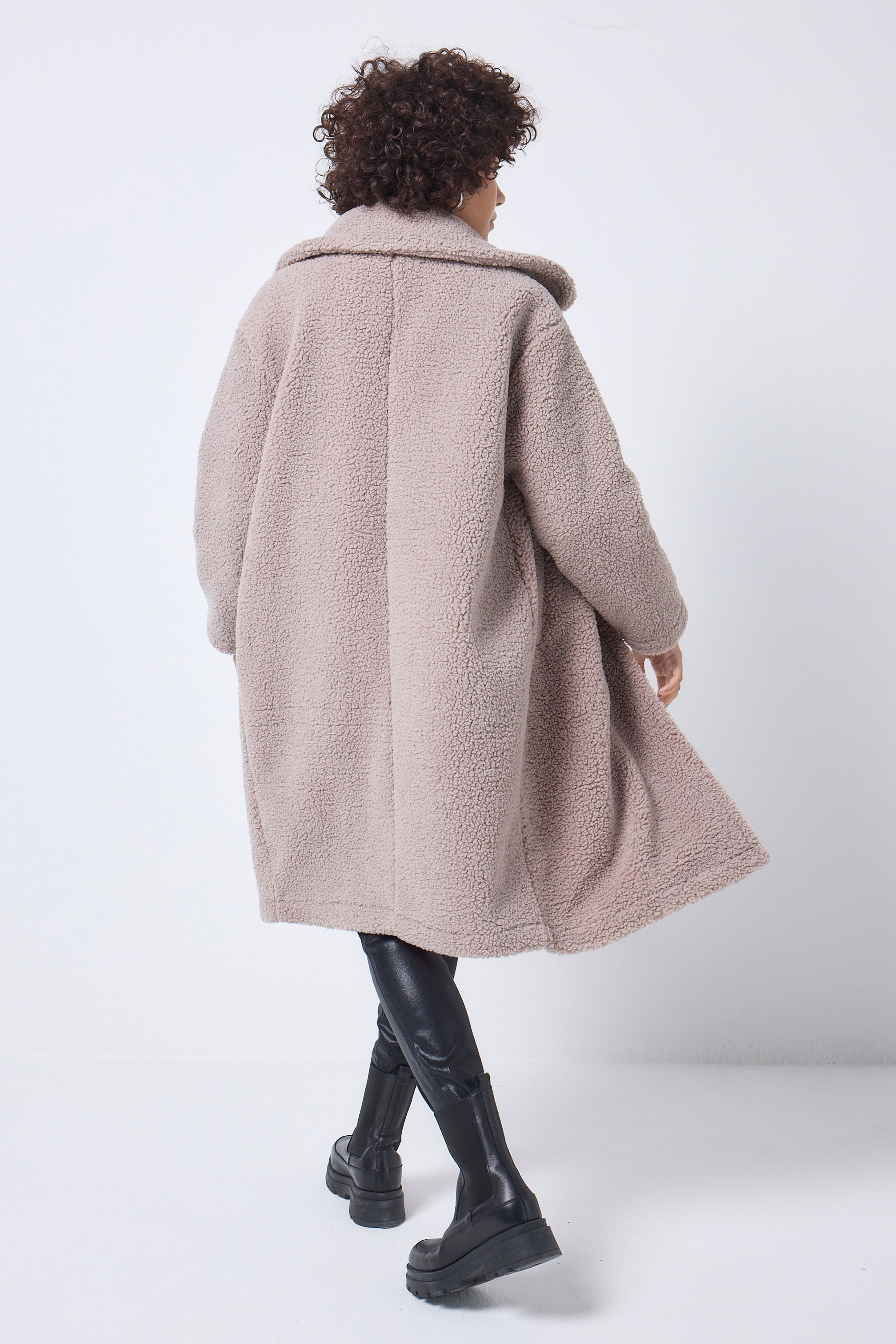 Teddy bear coat longline online