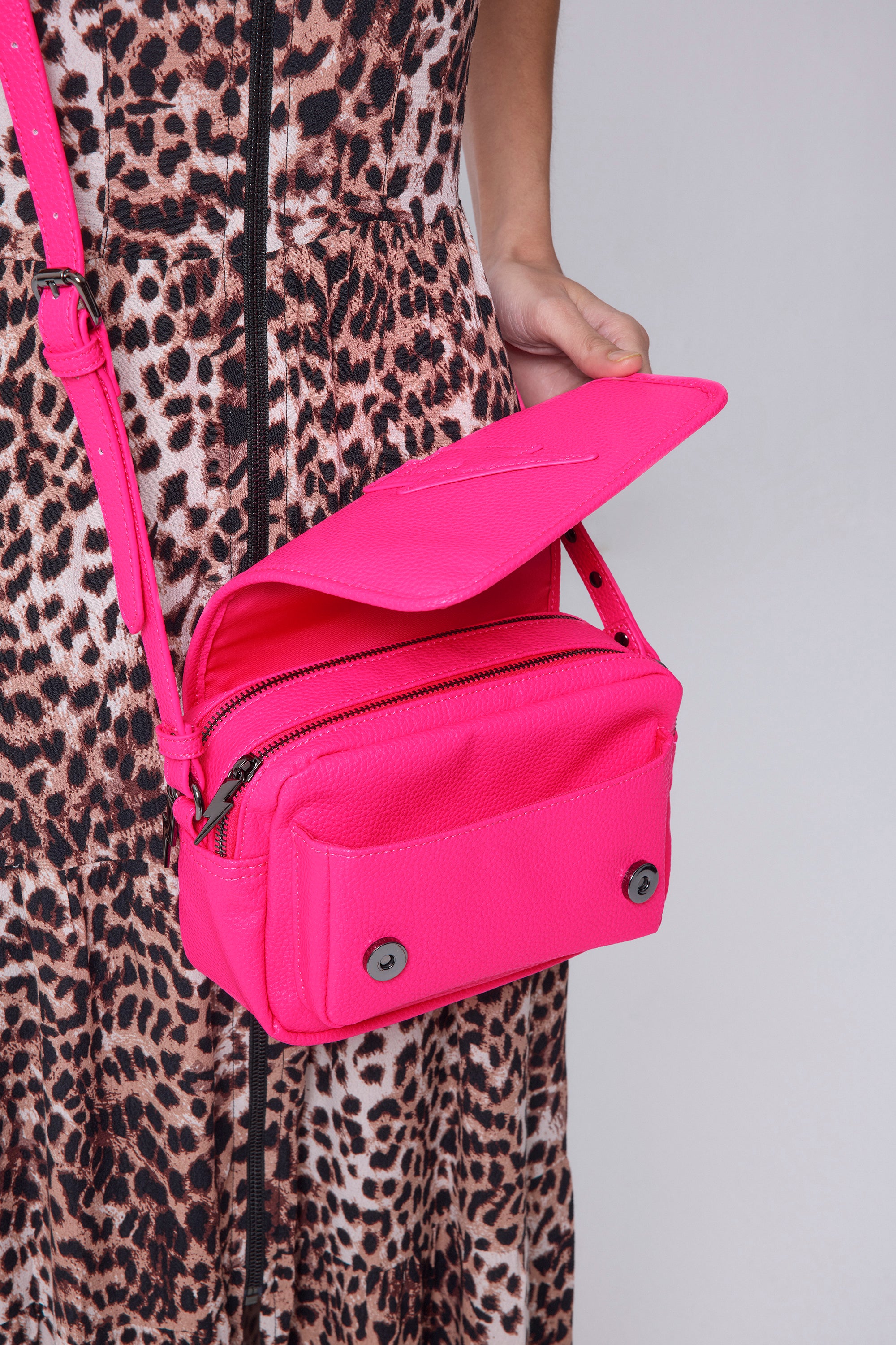 Neon Pink Cross Body Bag Neon Pink Cross Body Bag