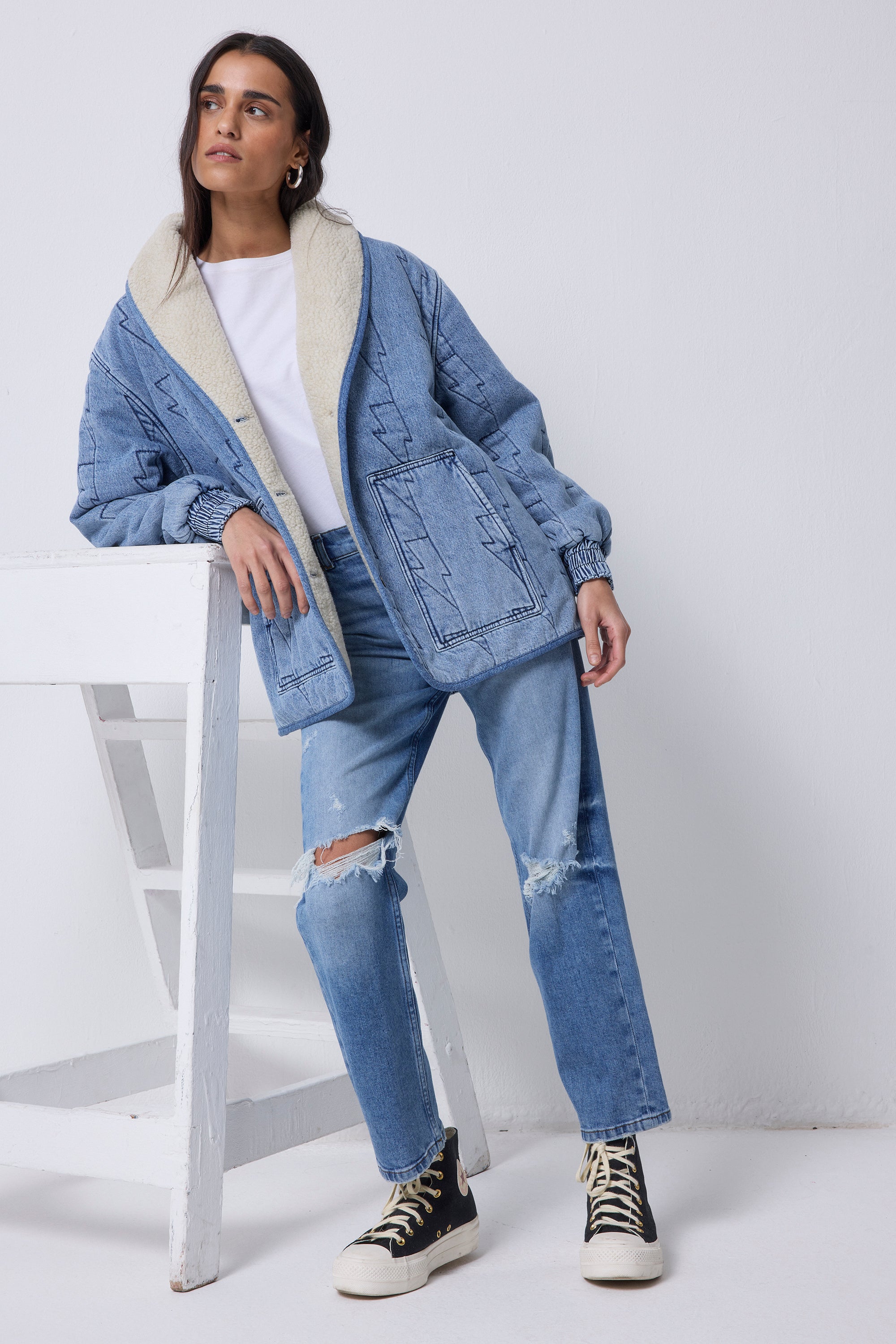 デニムジャケット LMC DENIM WORK HOODIE JACKET SA304 Denim Trucker Jacket / Indigo | andy8sam