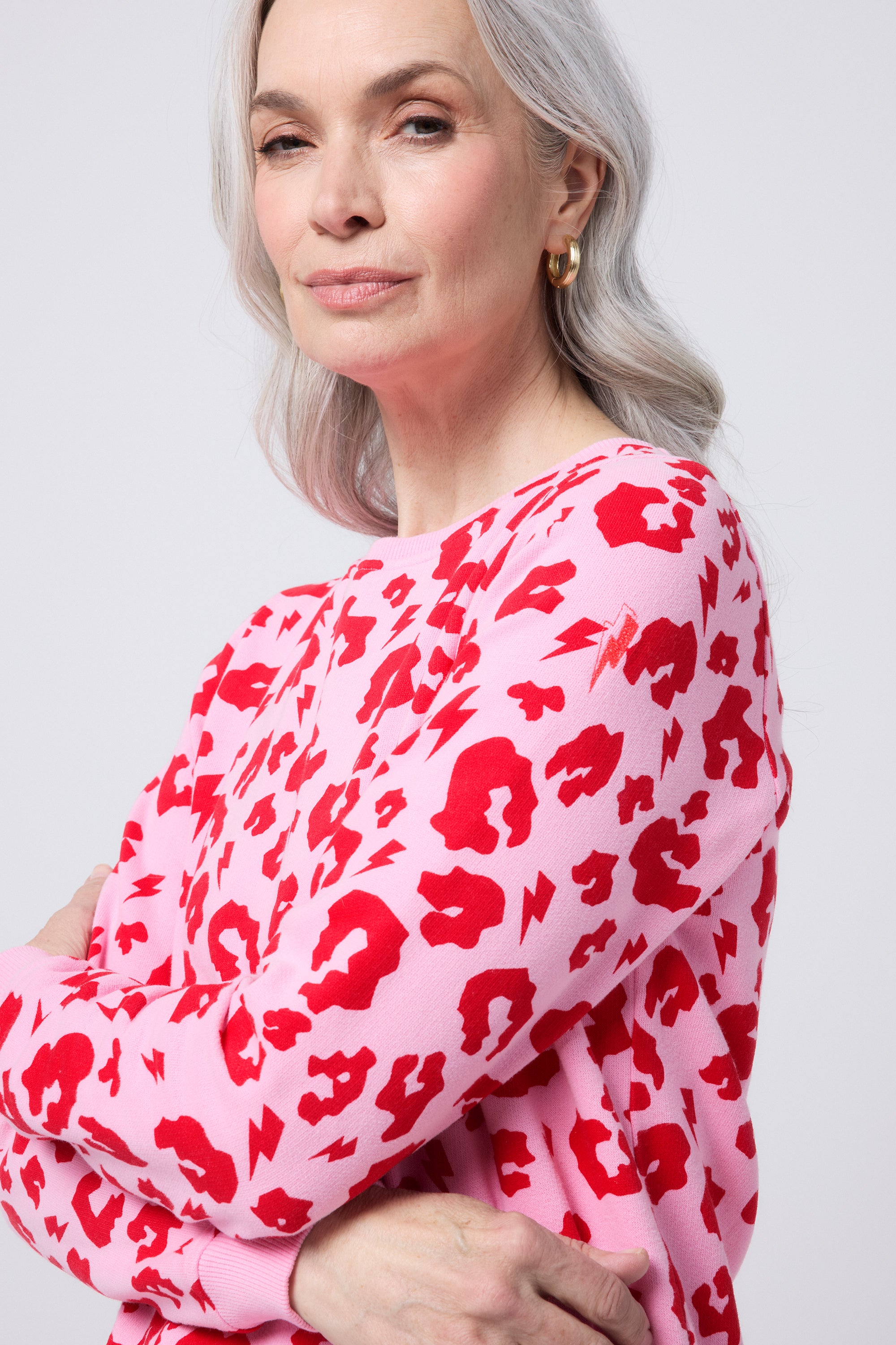 Pink with Red Leopard Sweatshirt – Scamp & Dude