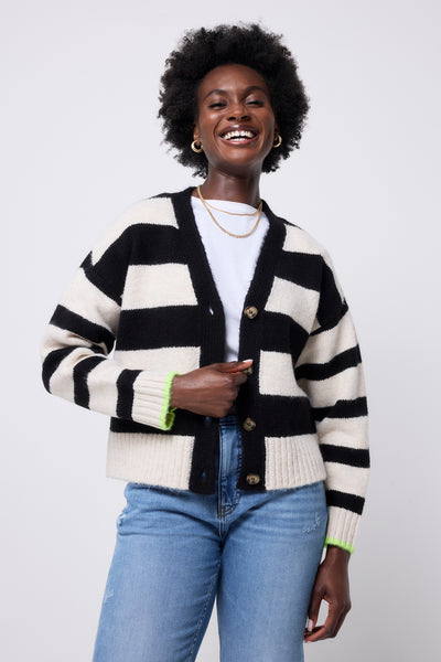 トップス THE BOLDMAN Stripe Knit Jacket NATHGAM Men's Striped Cardigan Sweaters Color Block Knitted