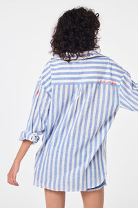 COMING SOON: Blue and White Stripe Oversized Shirt