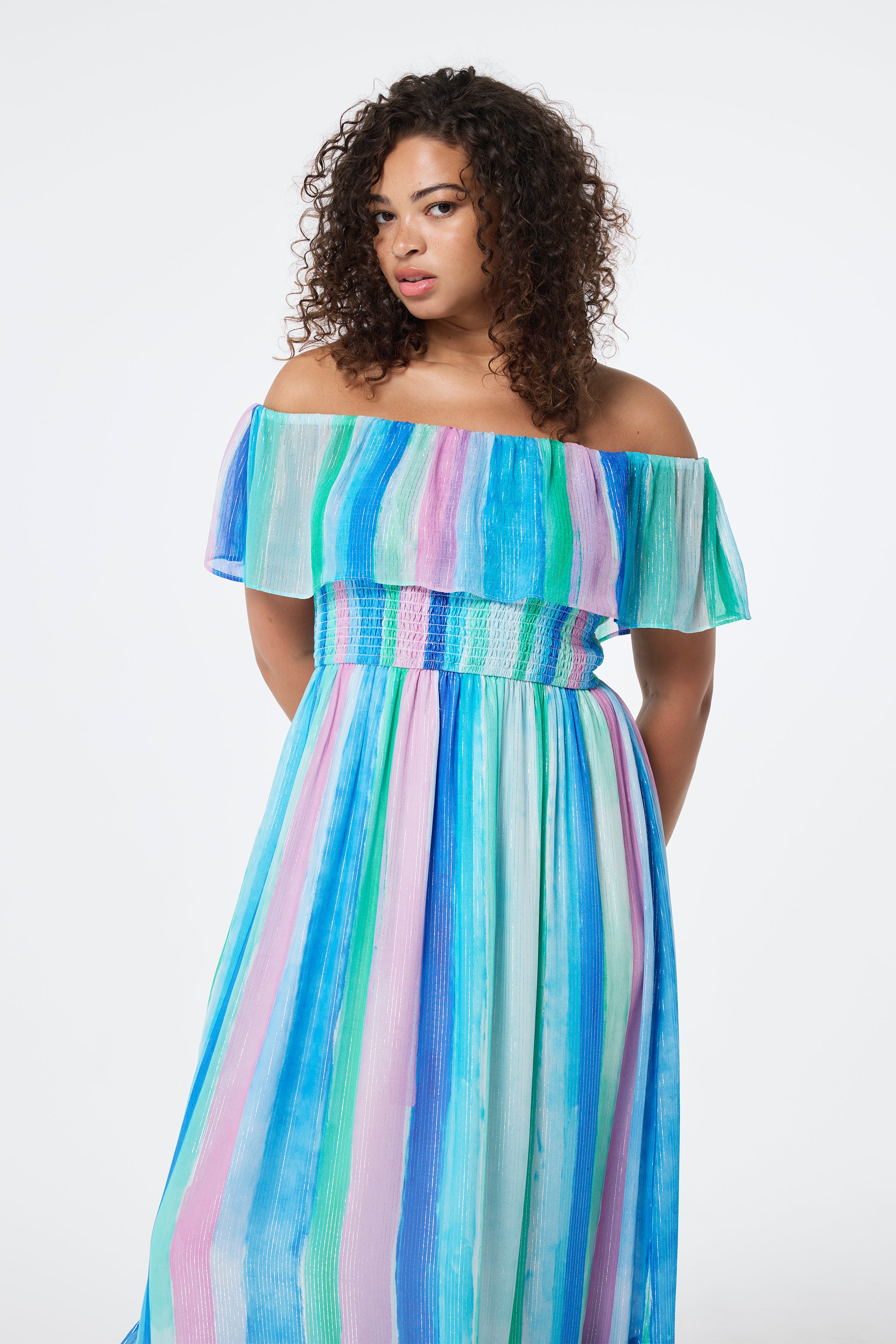 Rainbow dress maxi best sale