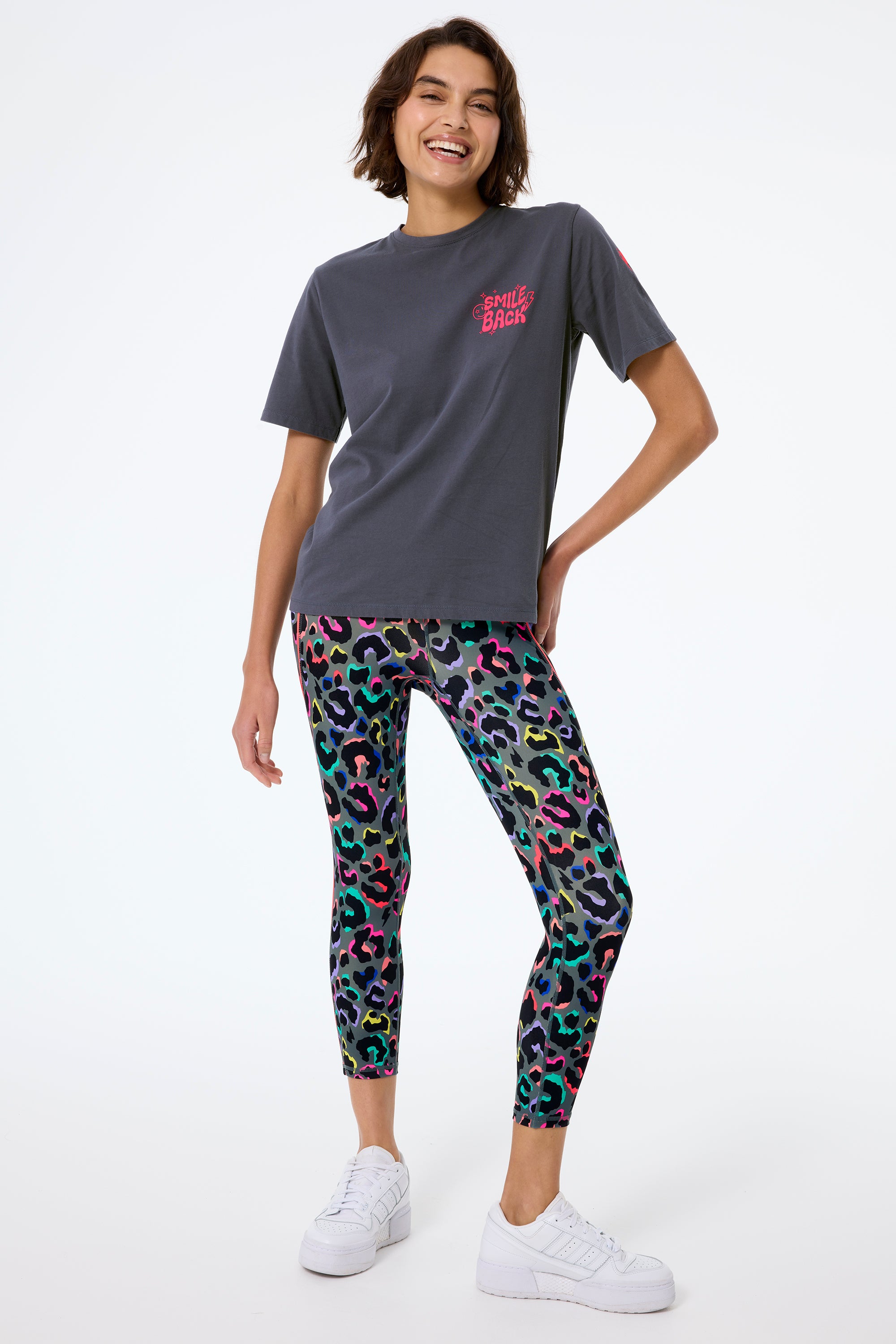 Rainbow leopard print leggings hotsell