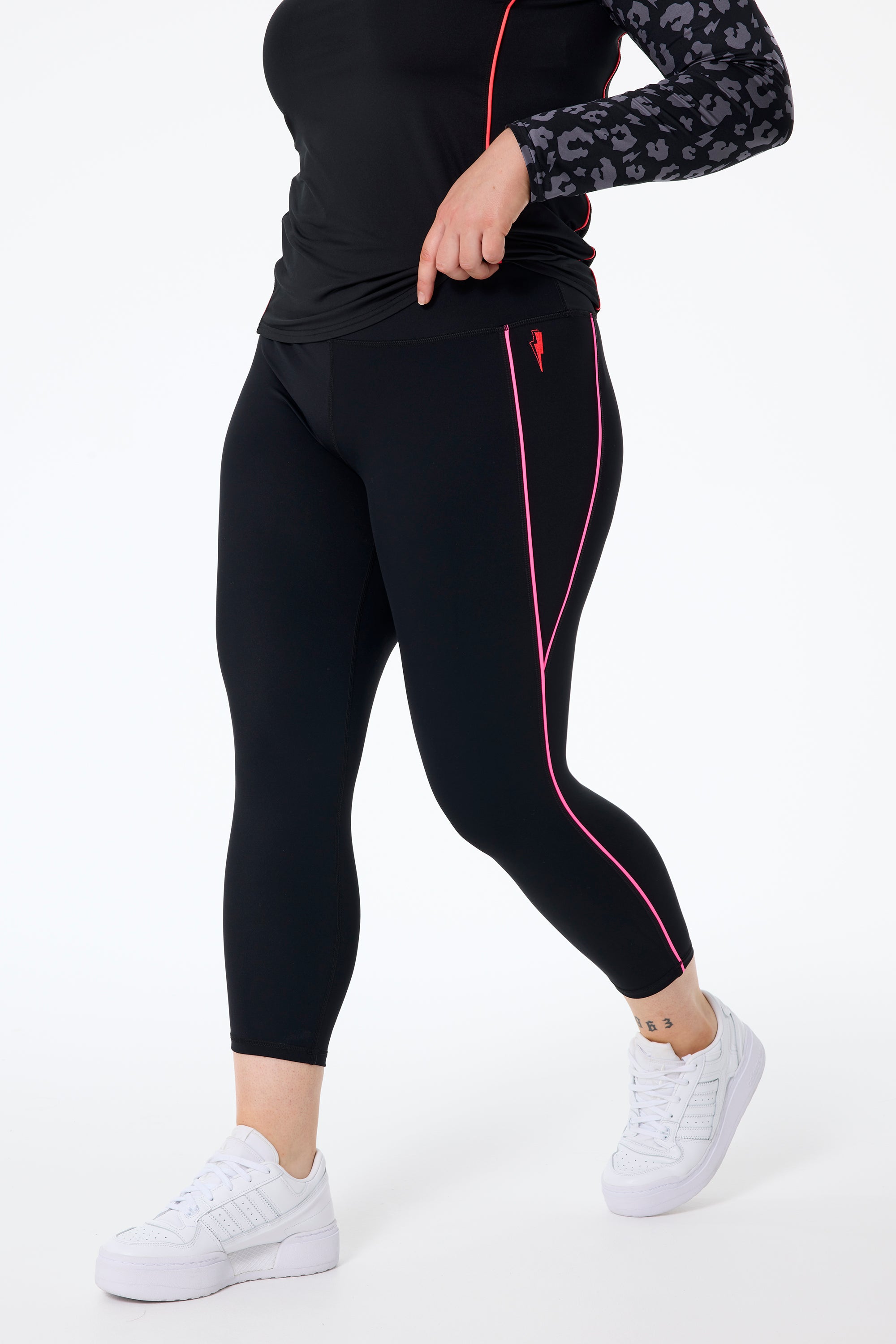 Printed Leggings Nike Archive Piped Leggings Black With Neon