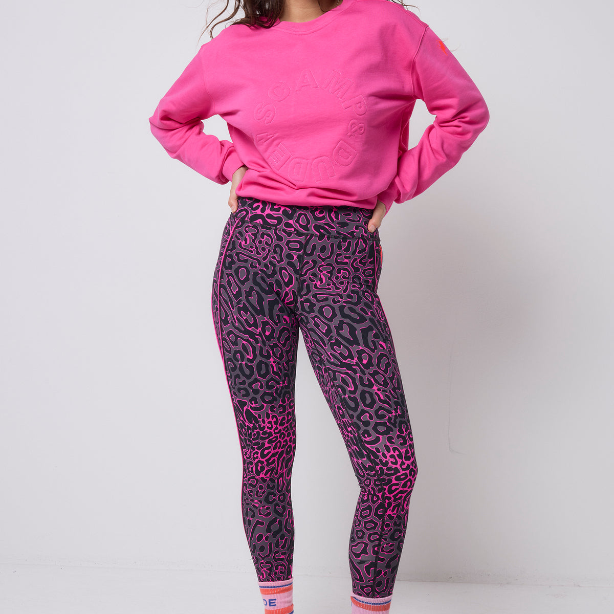 Pink Embroidered Logo Ultimate Sweatshirt Scamp & Dude