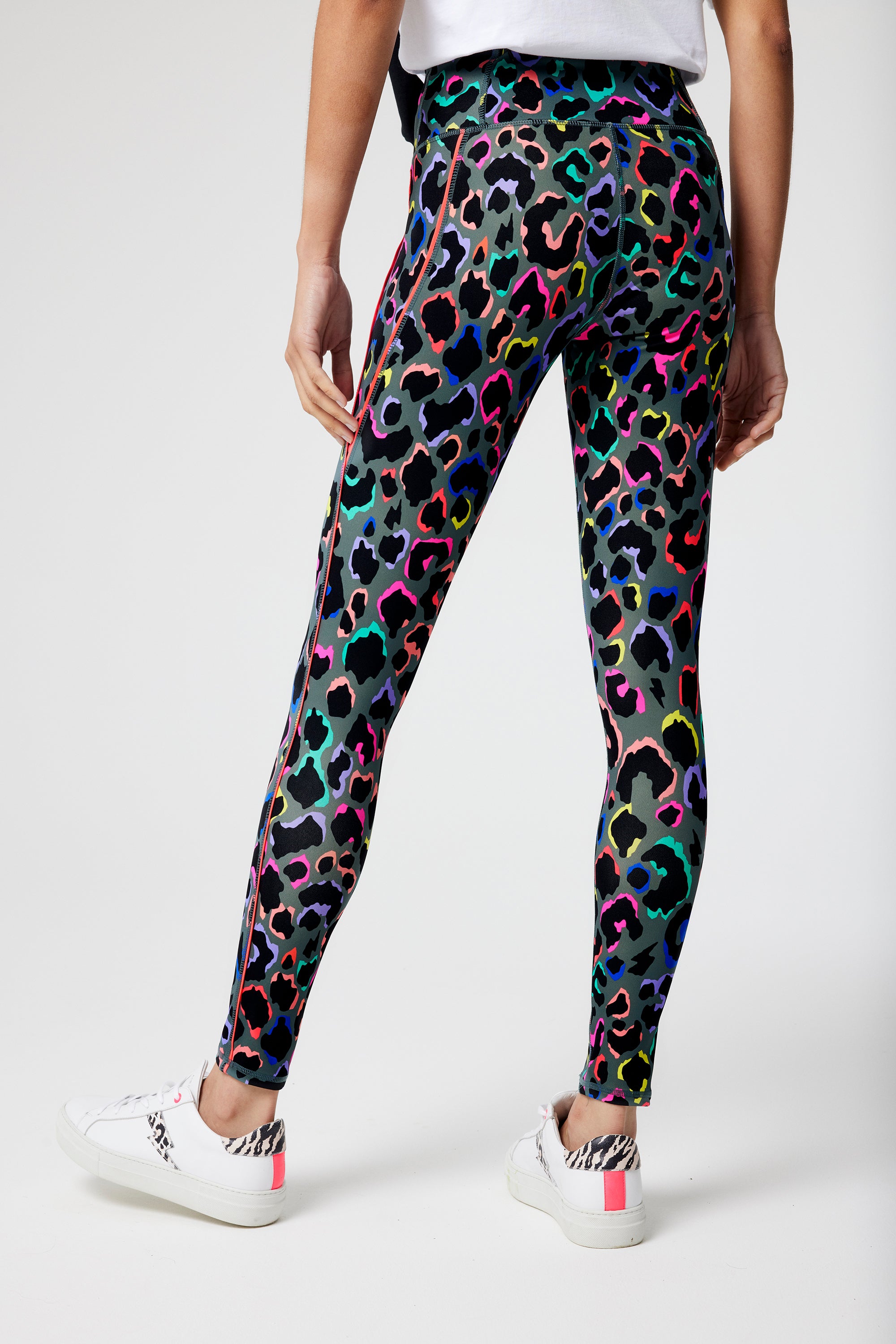 Rainbow leopard print leggings hotsell