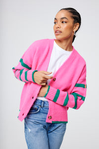 COMING SOON: Pink and Green Stripe Cardigan