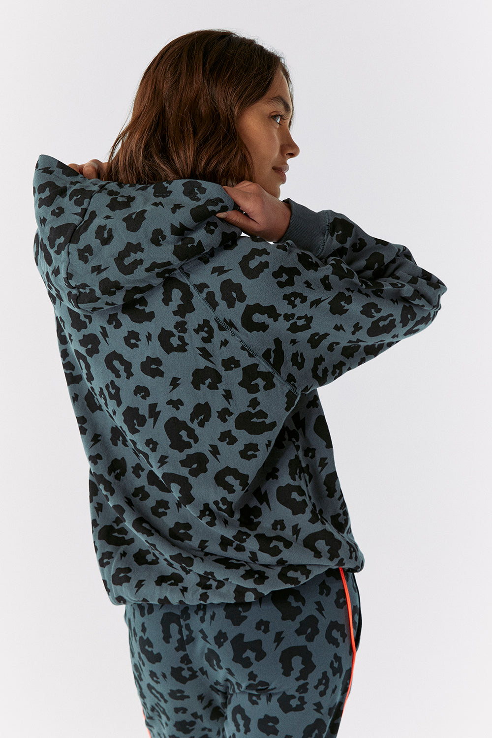 Grey Leopard Hoodie