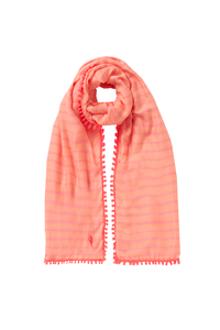 Peach with Pink Stripe Charity Super Scarf