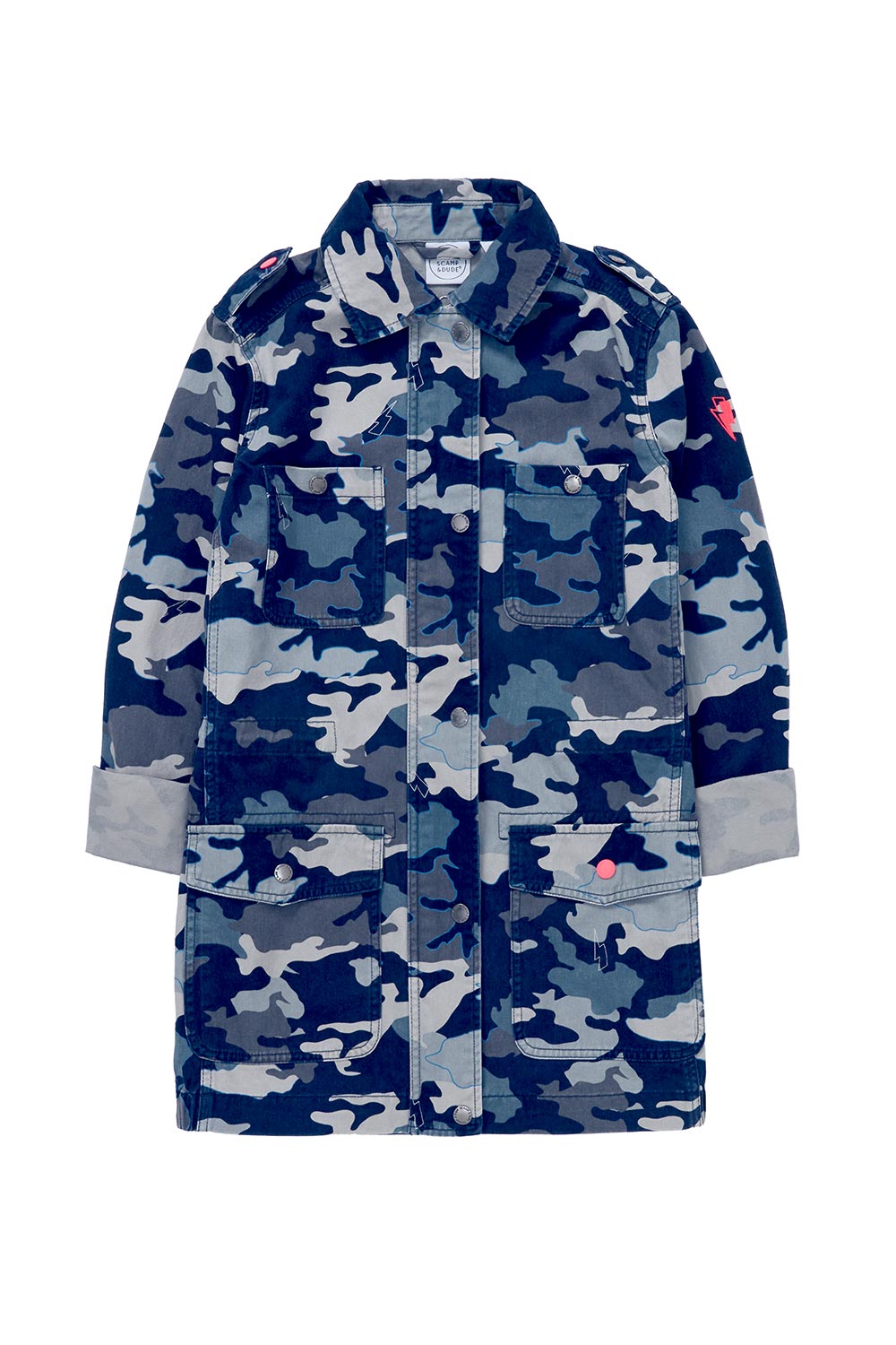 Blue camo coat hotsell