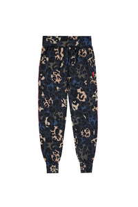 Navy Camo Leopard Slouch Joggers