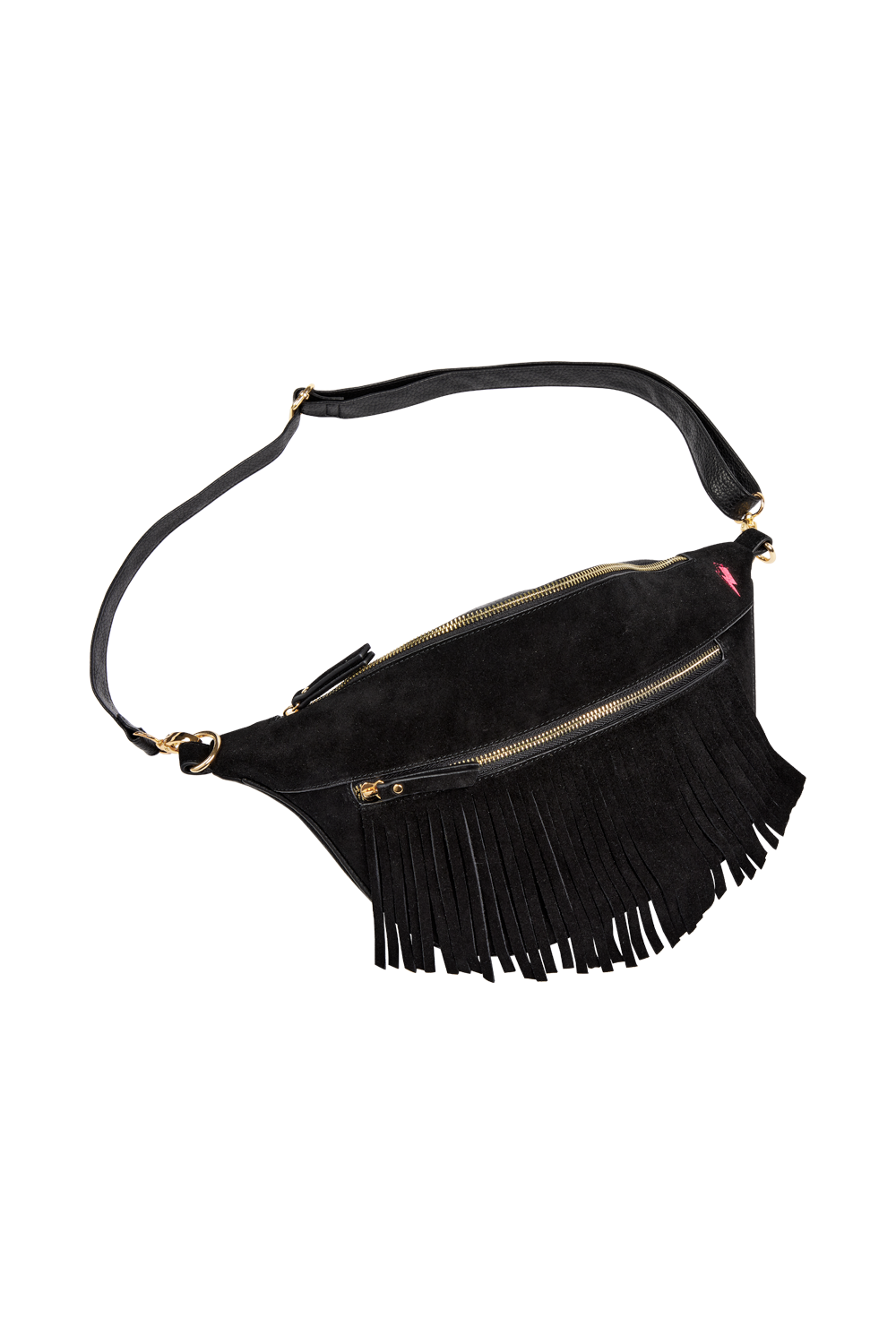Black Fringed Bum Bag Scamp & Dude