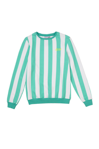 Green with White Stripe Logo Sweatshirt