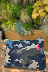 Navy Camo Print Swag Bag