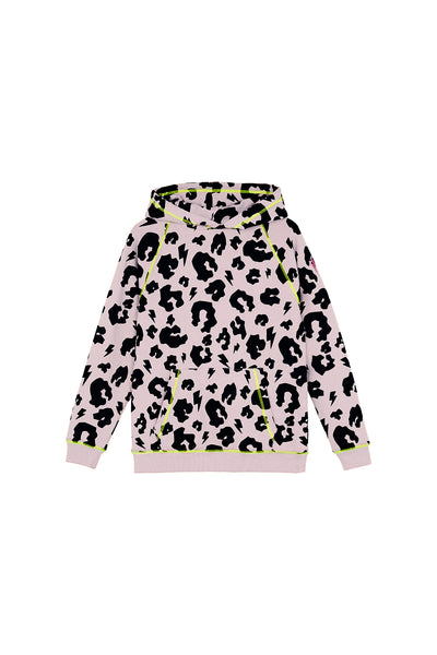 Black leopard print hoodie clearance