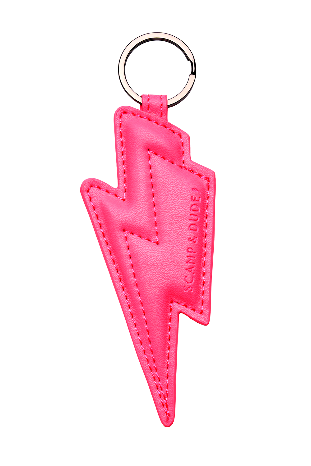 Pink Lightning Bolt Keyring Scamp & Dude