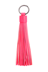 Neon Pink Tassel Keyring