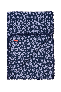 Navy with Blue Leopard Charity Super Scarf