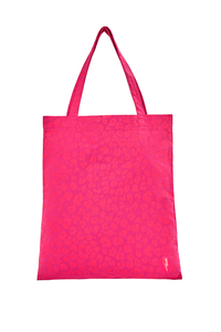 Magenta with Hot Pink Floral Leopard Tote Bag