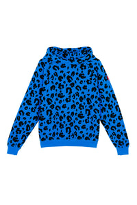 Electric Blue Leopard Hoodie