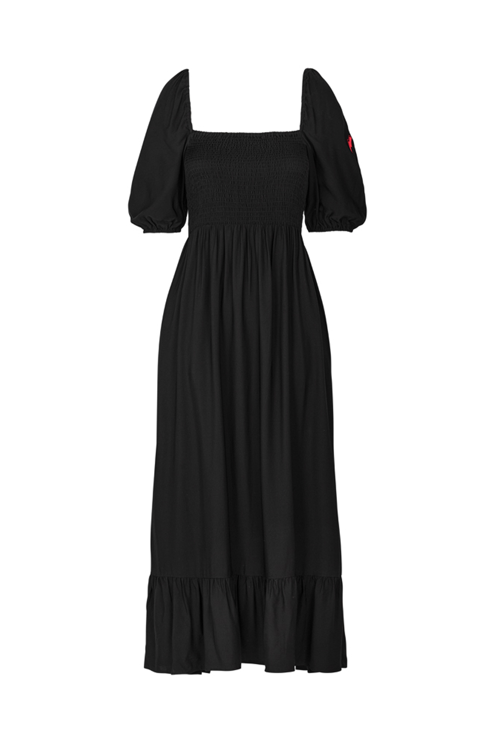 Black Shirred Midi Dress – Scamp & Dude